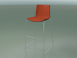 Bar chair 0478 (on a sled, with a front upholstery, polypropylene PO00109)