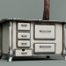 3d Old Soviet wood-fired stove (stove) model buy - render