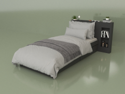 Bed with organizers 900 x 2000 (10303)