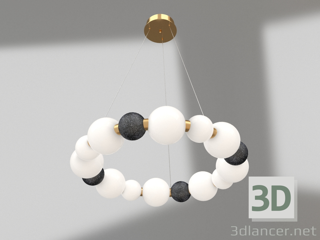 modello 3D Pendente Moni nero (07627-60.19) - anteprima