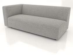 Módulo sofá 2 lugares (L) 183x90 com apoio de braço esquerdo