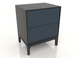 Comodino FARGO 2 cassetti con frontali fresati (cobalto scuro, rovere nero, opzione 4)