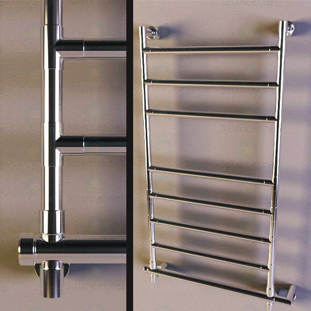 3d model heated towel rail - preview