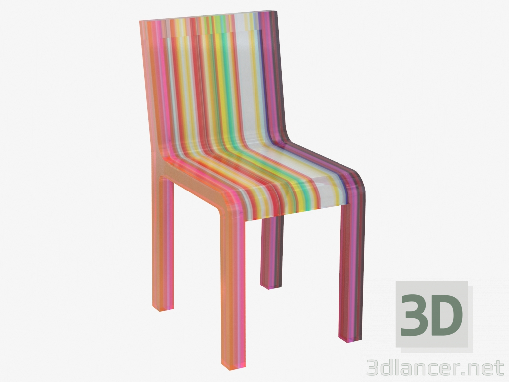 Modelo 3d Cadeira de jantar Rainbow Chair - preview