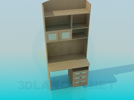 3d модель Компьютерный шкаф – превью
