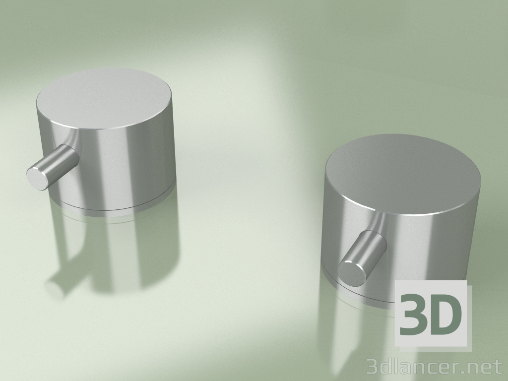 modèle 3D Deux vannes mélangeuses d'isolement sur le pont (12 52 V, AS) - preview