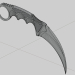 3D bıçak karambit modeli satın - render