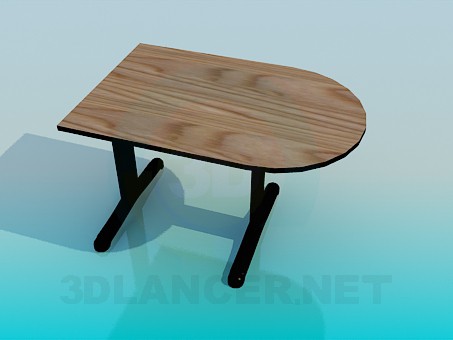 3d модель Невеликий пристінковий столик – превью