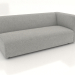 3d model Sofa module 2 seats (L) 183x90 with an armrest on the right - preview