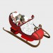 3d model Christmas sleigh - preview