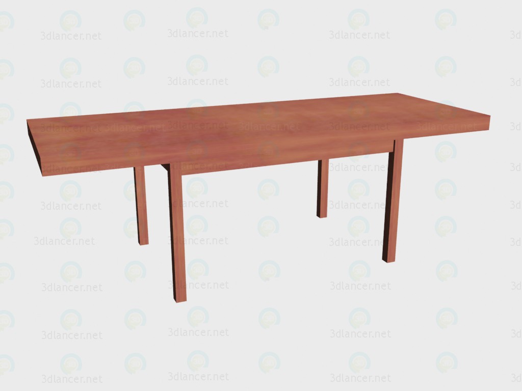 modèle 3D Table pliante (pliée au maximum) - preview