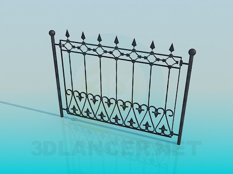 3D Modell Die geschmiedeten Zaun - Vorschau