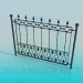 3d модель Кованый забор – превью