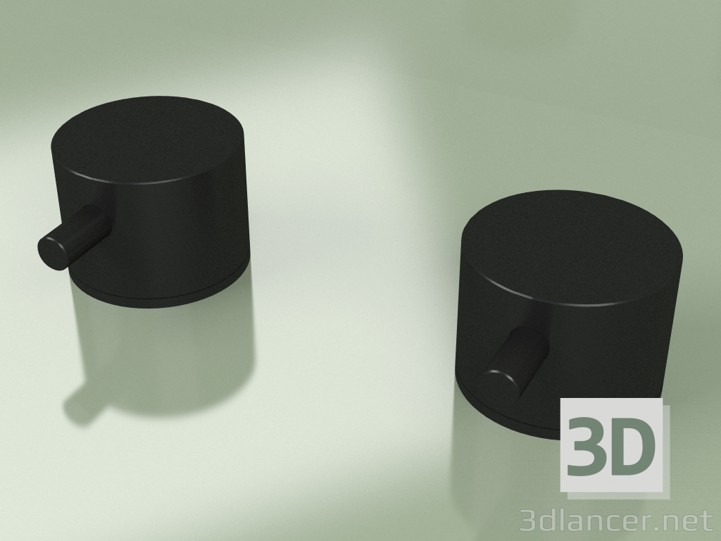modèle 3D Deux vannes mélangeuses d'arrêt sur le pont (12 52 V, NO) - preview