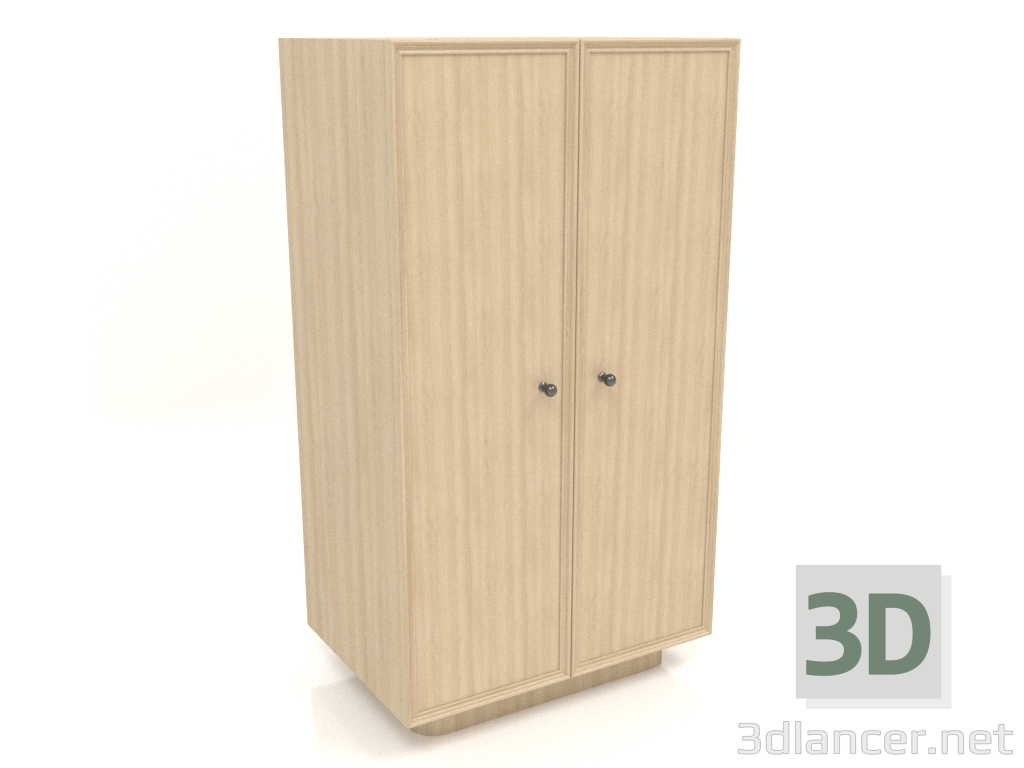 3D Modell Kleiderschrank B 04 (602x400x1082, Holz weiß) - Vorschau