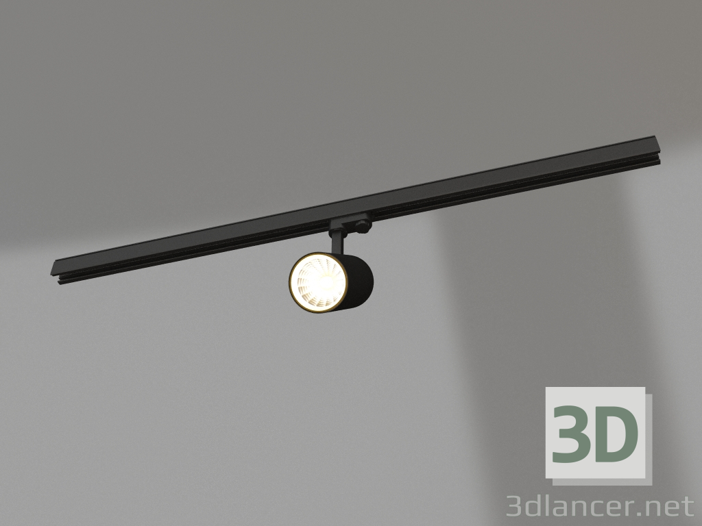 3D Modell Lampe SP-POLO-TRACK-LEG-R85-15W Day4000 (BK-GD, 40 Grad) - Vorschau