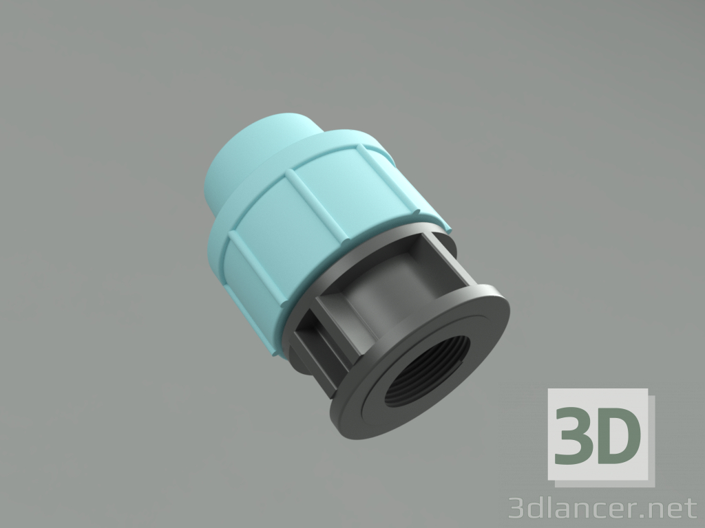 3D Modell PE-Kupplung - Vorschau