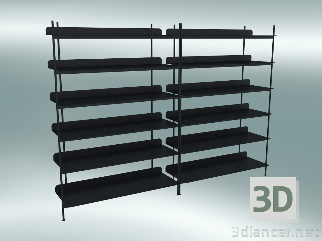 modèle 3D Compilation du système de rack (configuration 8, noir) - preview