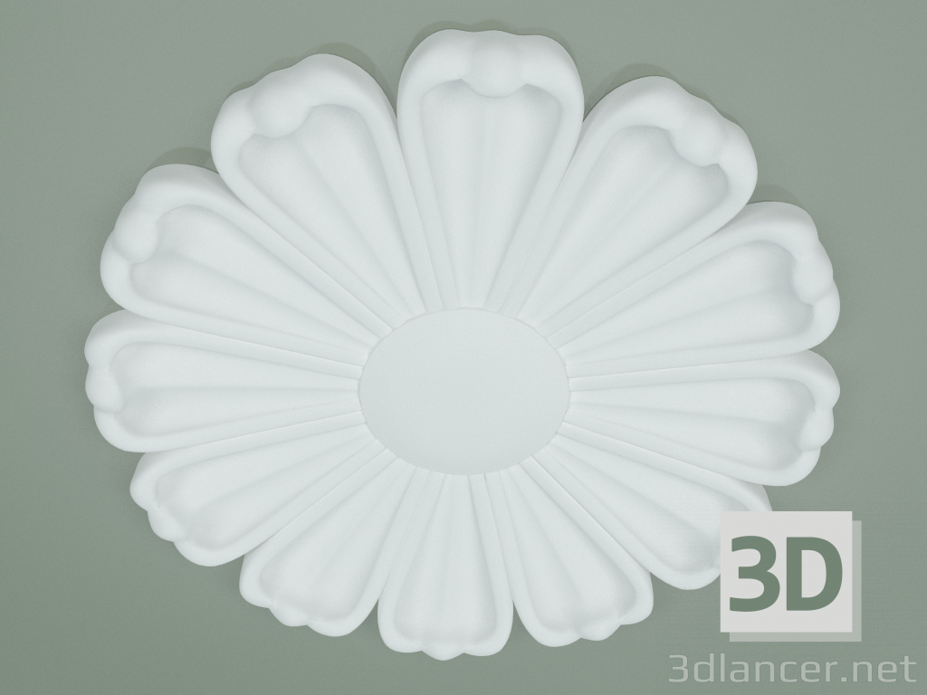 3D modeli Süslü rozet RW022 - önizleme