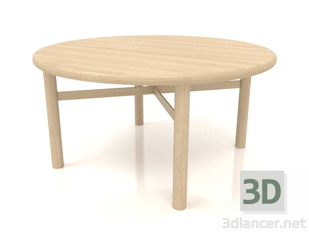 modèle 3D Table basse (extrémité arrondie) JT 031 (D=800x400, bois blanc) - preview