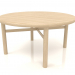 modèle 3D Table basse (extrémité arrondie) JT 031 (D=800x400, bois blanc) - preview