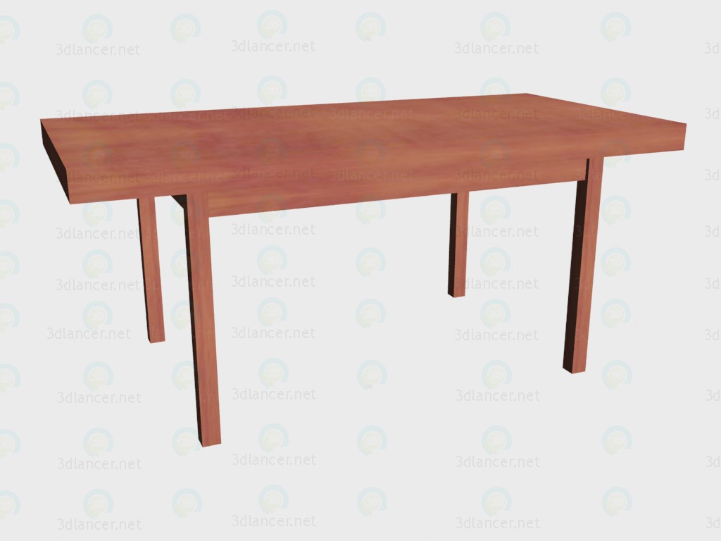 3 डी मॉडल तह टेबल (मध्यम-विघटित) - पूर्वावलोकन