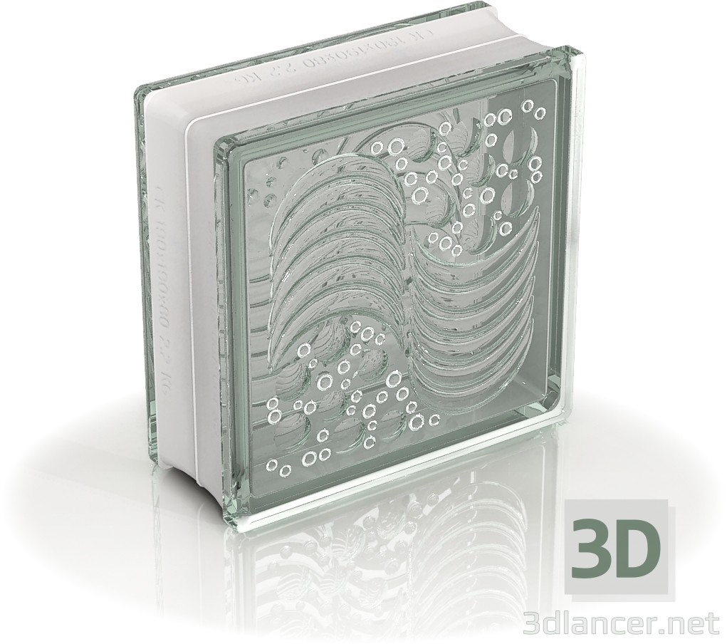 3D Modell Glasbaustein - Vorschau