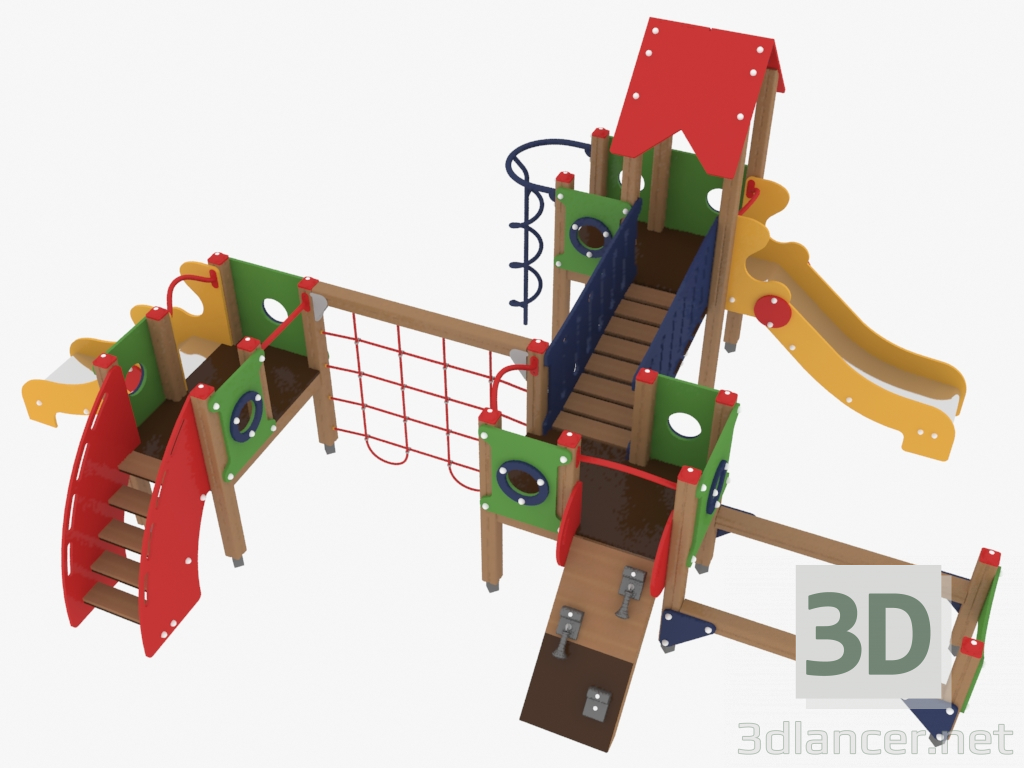 3d model Children's play complex (4301) - preview