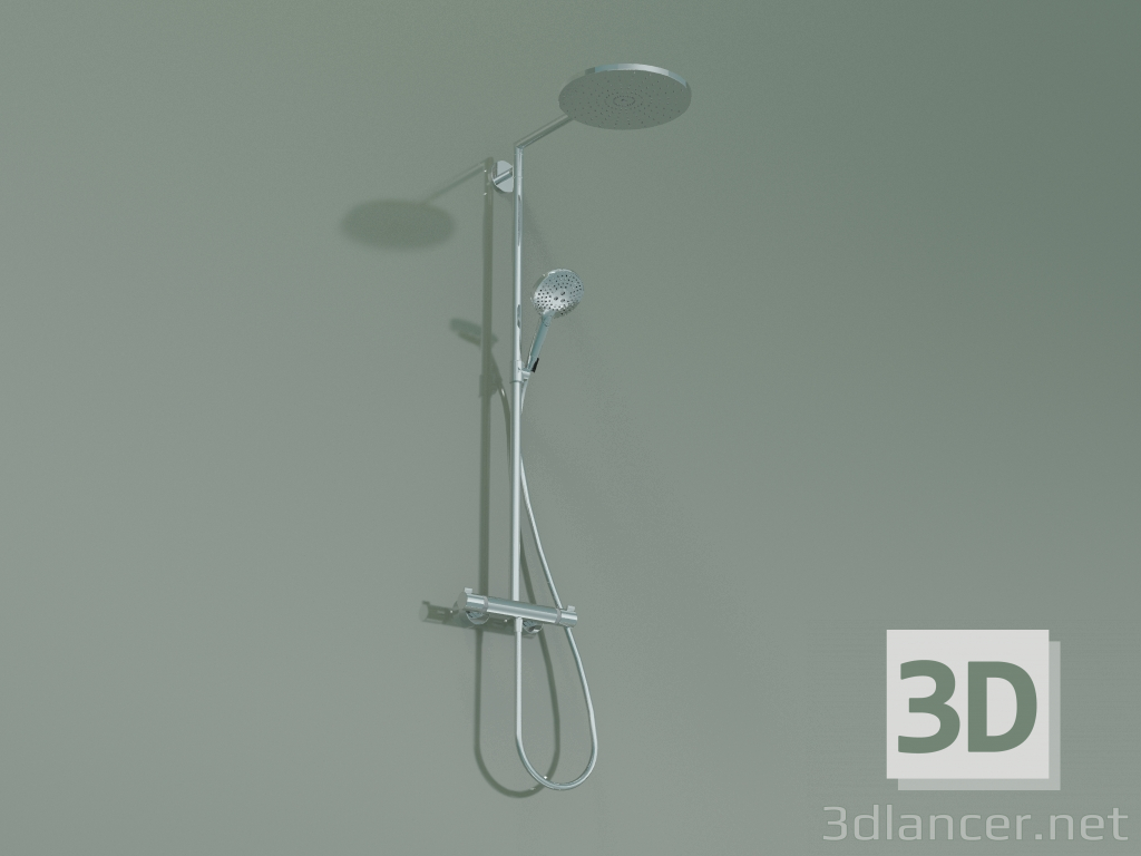 3d model Sistema de ducha con termostato (27114000) - vista previa
