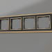 3d model Marco para 4 postes Palacio (oro-negro) - vista previa