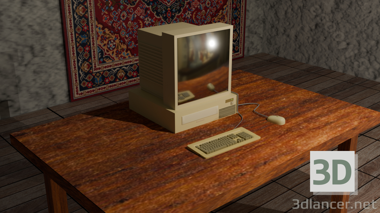 PC vieja 3D modelo Compro - render