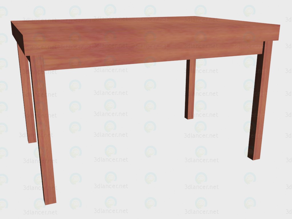 3D Modell Tisch klappbar (gefaltet) - Vorschau