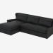 3d model Leather modular sofa LEATHER & WOOL SECTIONAL (7843-3104 LAF) - preview