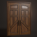 3d Wooden swing door model buy - render
