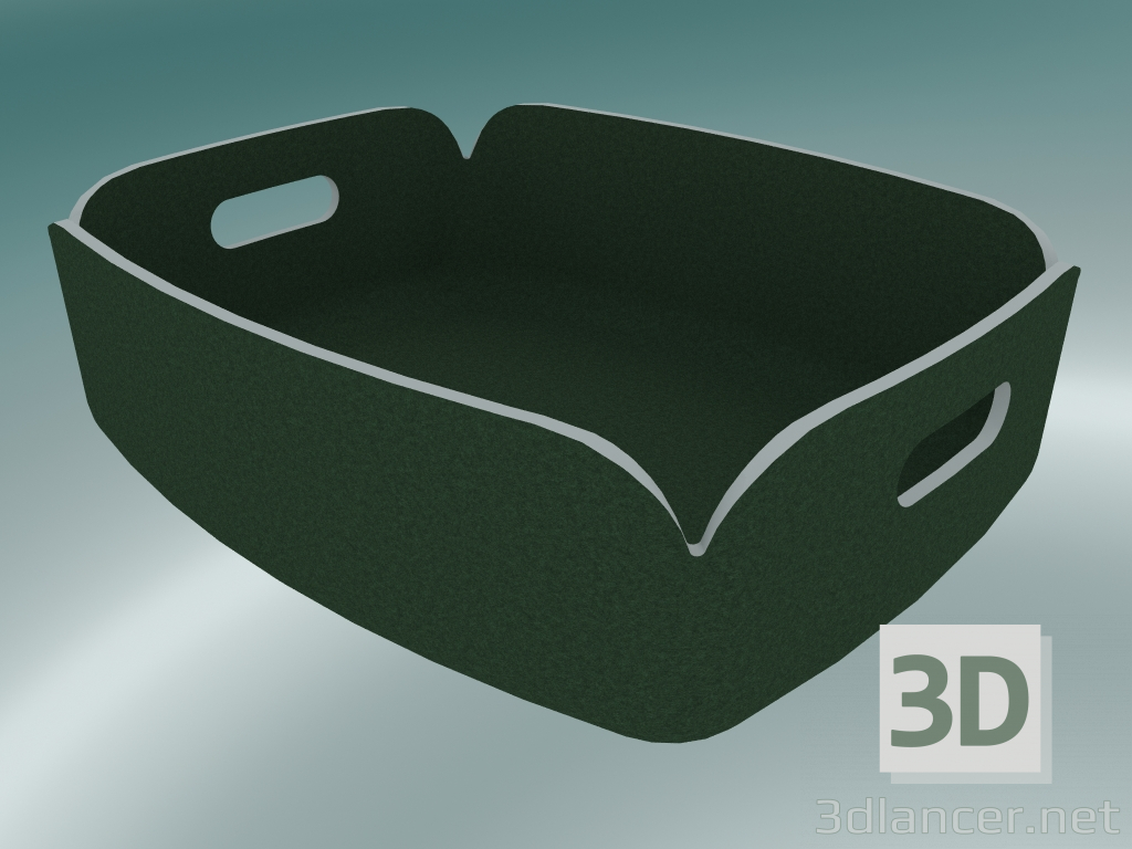 modello 3D Ripristino del vassoio (verde scuro) - anteprima
