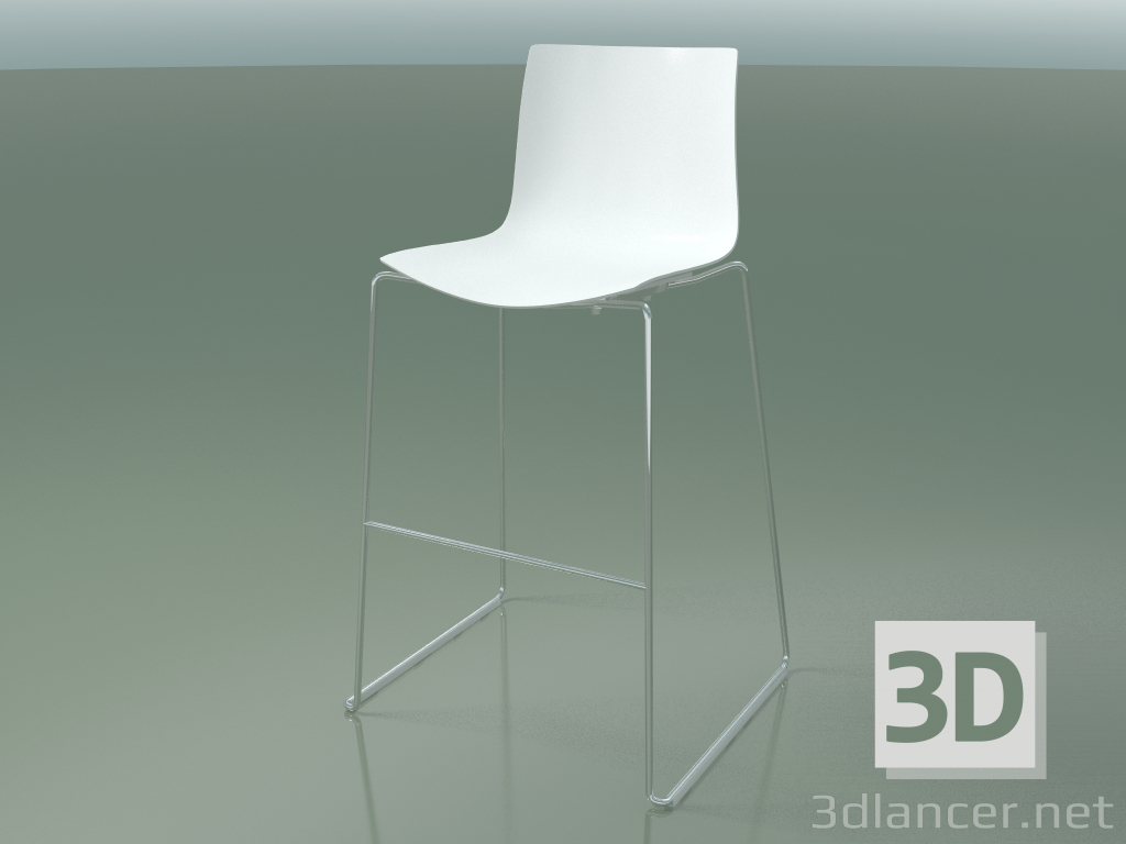 modèle 3D Chaise de bar 0471 (sur le traîneau, polypropylène PO00101) - preview