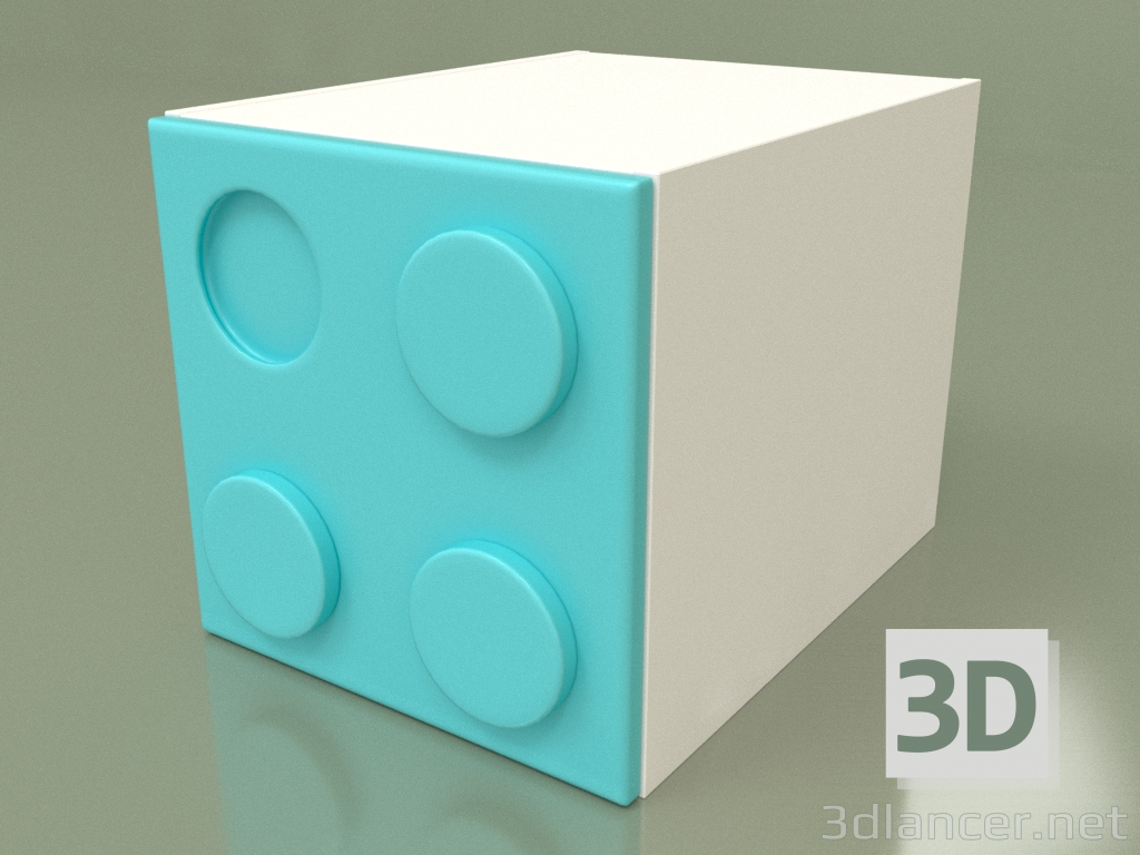 3d модель Дитяча шафа-куб (Aqua) – превью