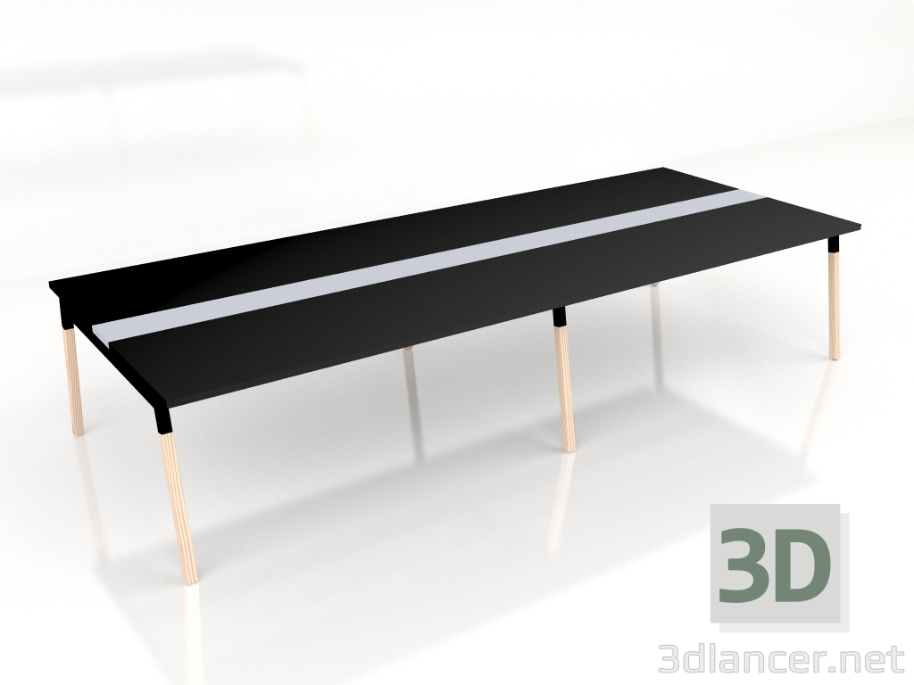 modello 3D Tavolo di negoziazione Ogi W Conference SW48+SW48L (3400x1410) - anteprima