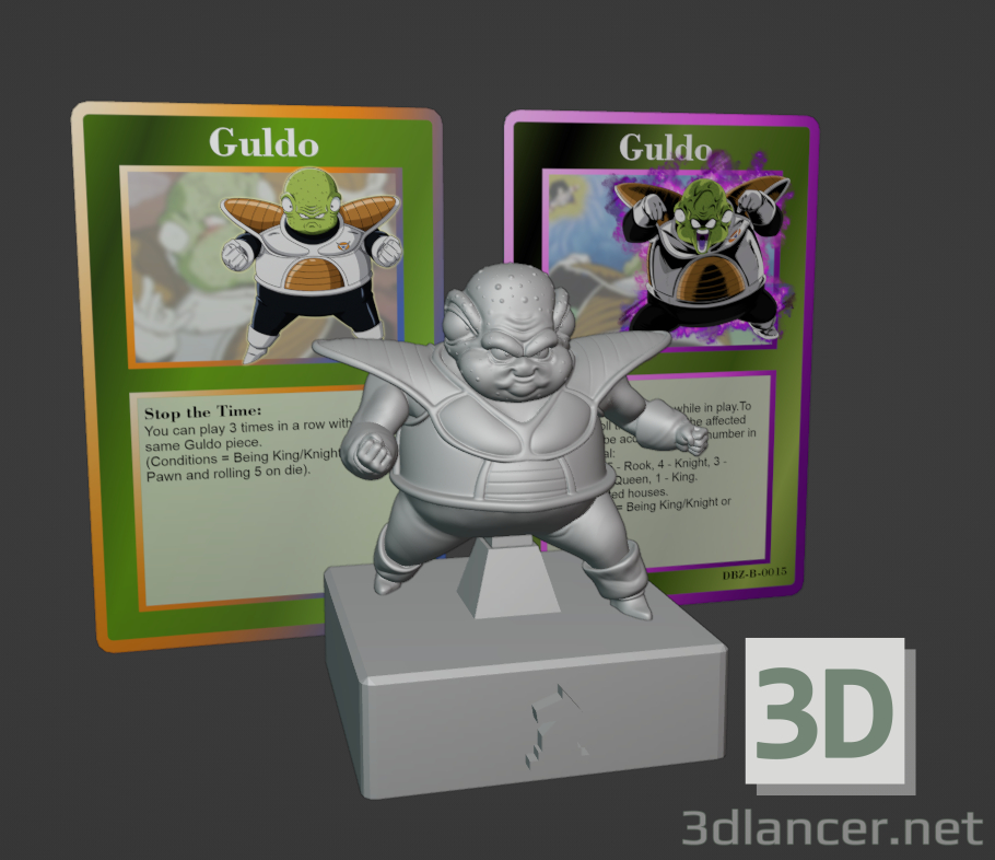 3d Шахматный набор Гулдо из Dragon Ball Z модель купить - ракурс
