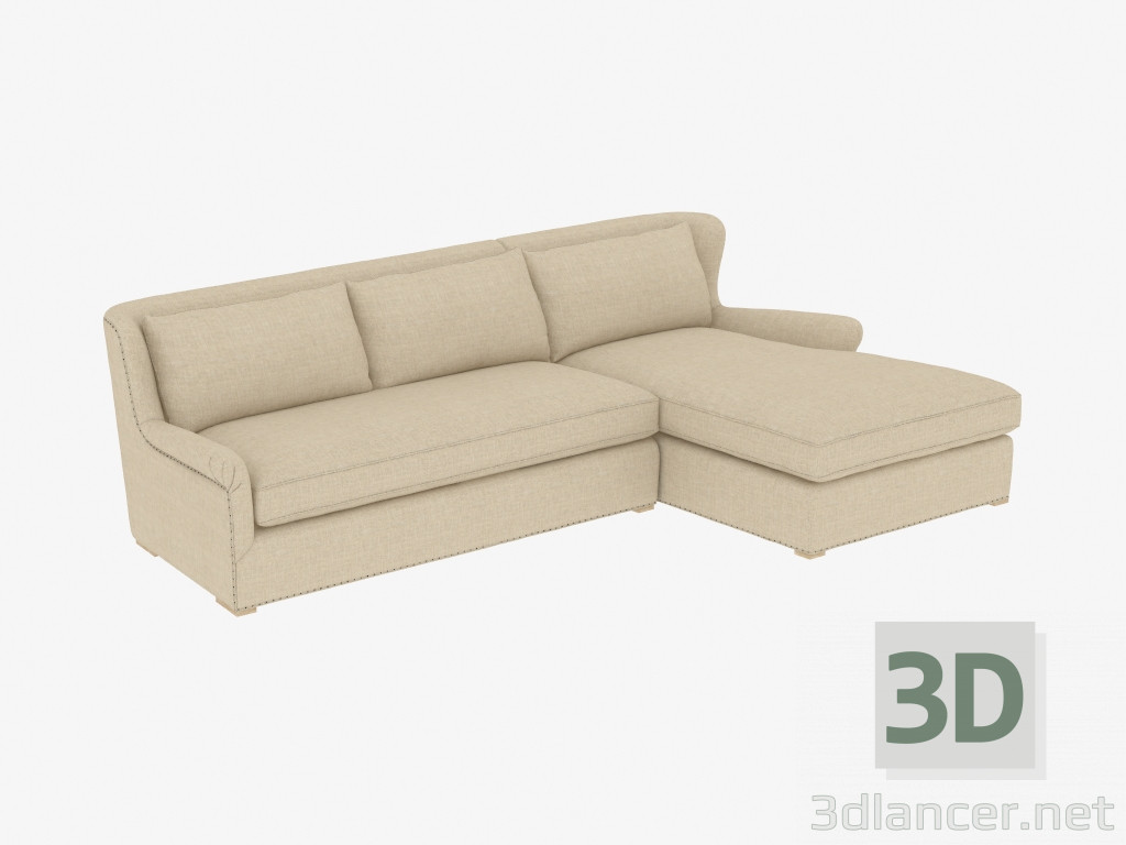 3d model Modular Corner Sofa SECTIONAL (7843-3101 A015-A) RAF - preview