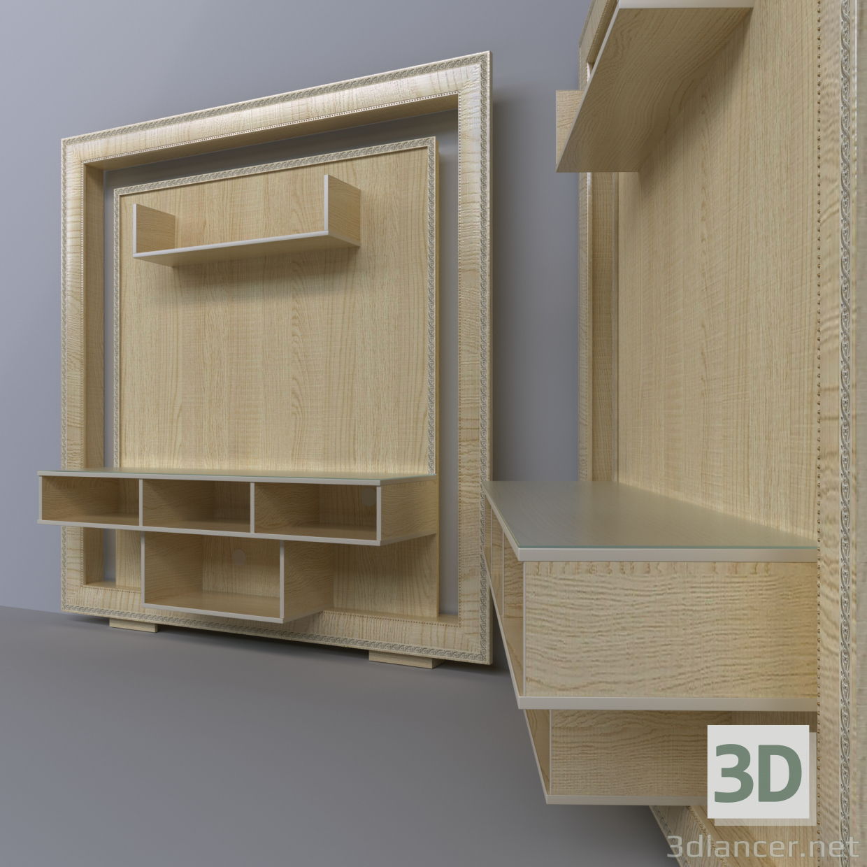 modello 3D di Rack per TV DeCanto comprare - rendering