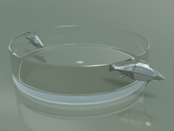 Peixe de ilusão de vaso (H 10cm, D 40cm)