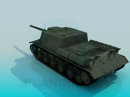 3d model ISU-122 - vista previa