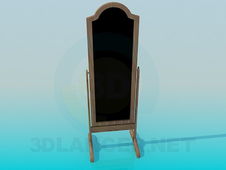 3d model Floor mirror with feet - preview