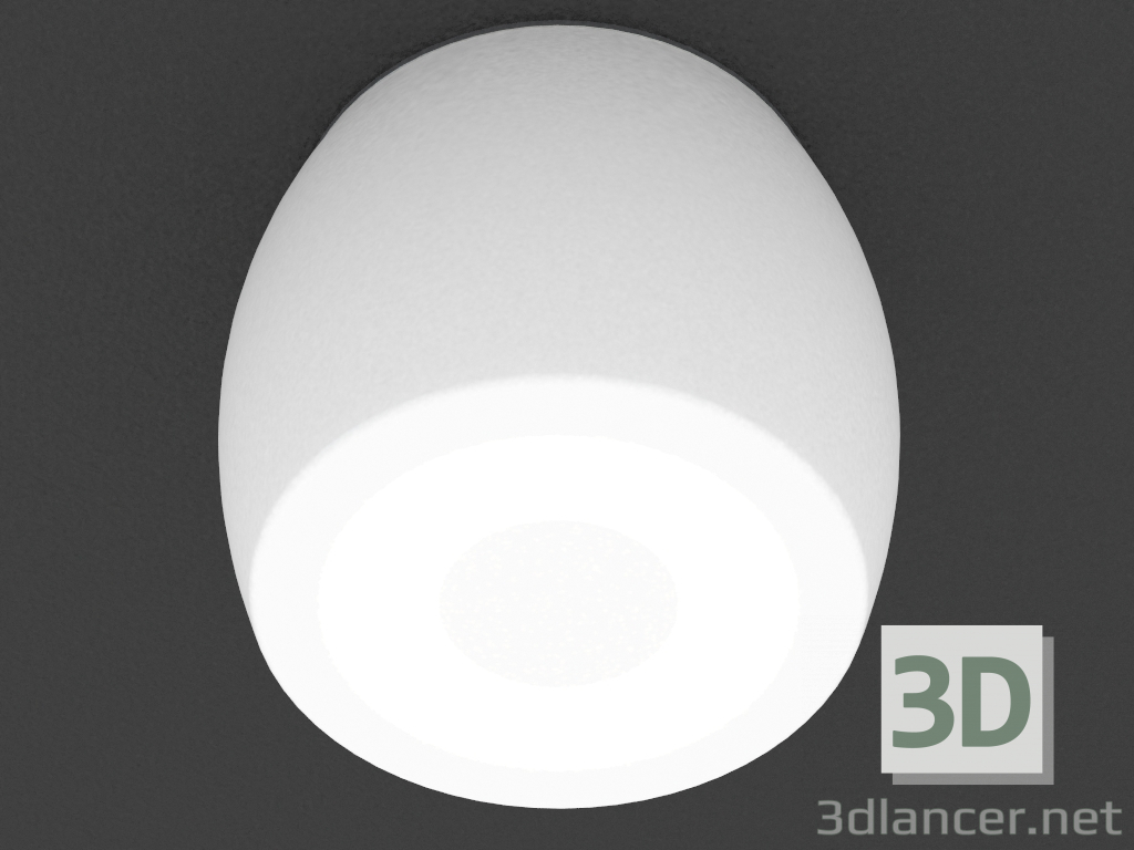 3d model lámpara de LED de superficie (DL18701_11WW-White) - vista previa