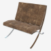 3d model Chair with leather upholstery Barselona - preview