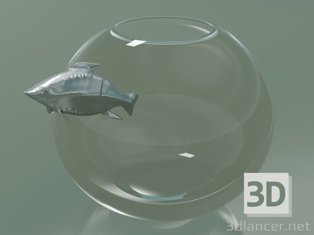modello 3D Vaso Acquario (H 25 cm, P 25 cm) - anteprima