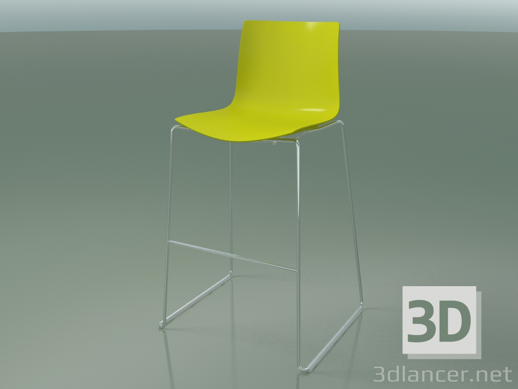 3D Modell Barhocker 0471 (auf einem Schlitten aus Polypropylen PO00118) - Vorschau