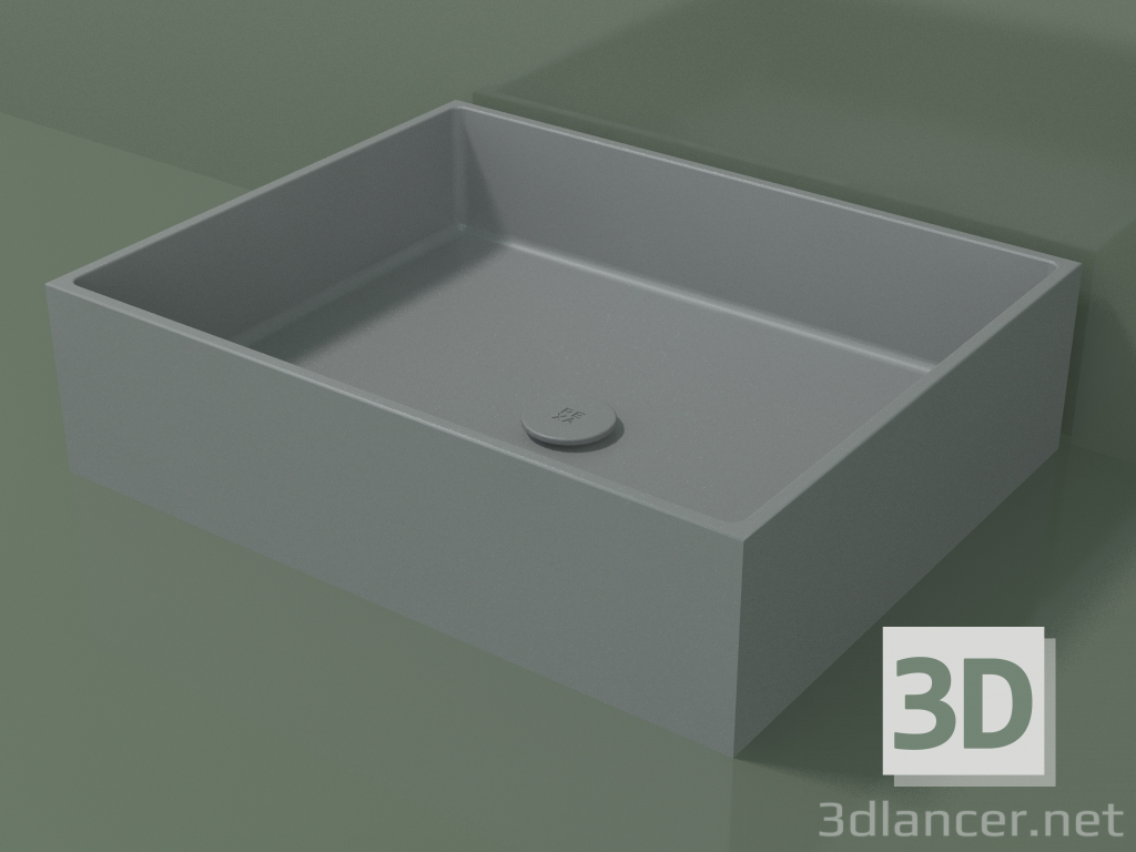 modèle 3D Vasque à poser (01UN31301, gris argenté C35, L 60, P 48, H 16 cm) - preview