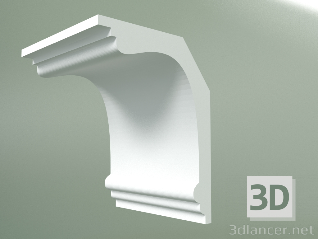 modèle 3D Corniche en plâtre (socle de plafond) KT101 - preview